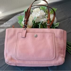 Coach Rare Vintage Pink Pebbled Leather Tote Bag F10892